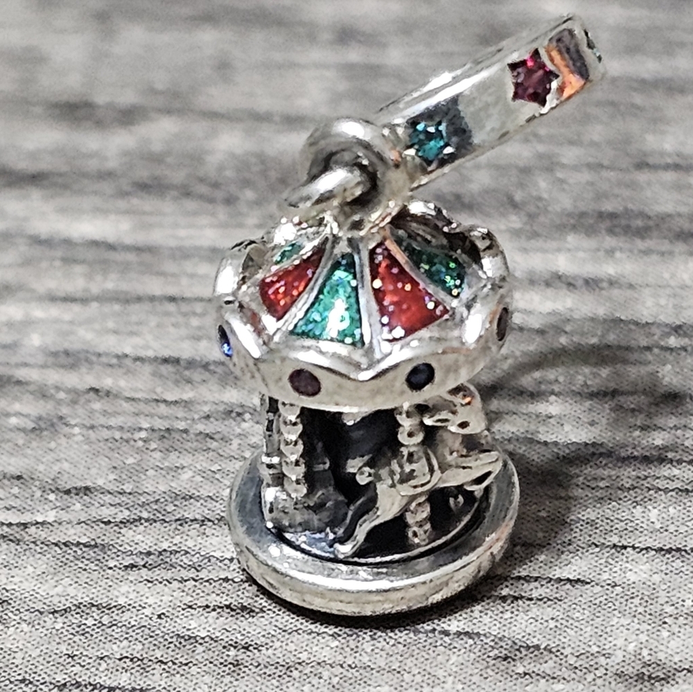 Authentic Pandora Spinning Carousel Dangle Charm - image 3